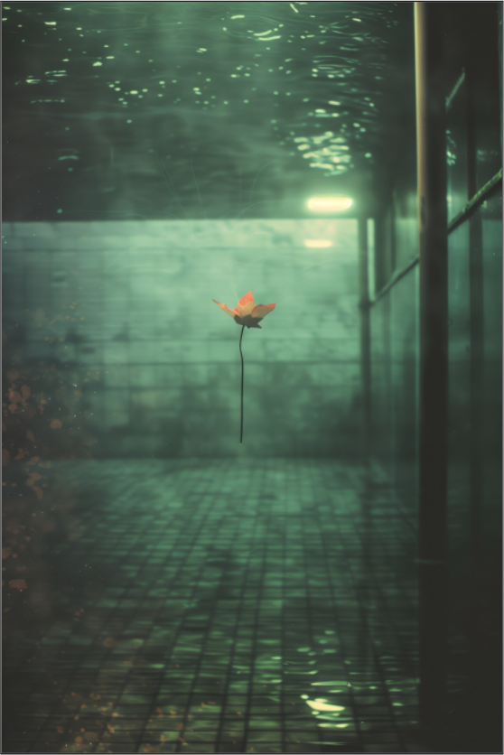 Dark moody fine art print on plexiglass acrylic, contemporary digital artwork for home, NOA Paris
