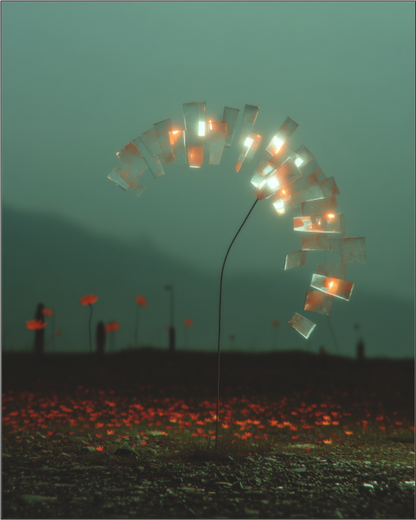 Prismatic Arc — original digital art print on matte acrylic, contemporary light edition by NOA Paris